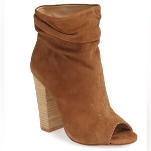 Kristin Cavallari Chinese Laundry Laurel Peep Toe Heel - Brown Suede - Size 8.5